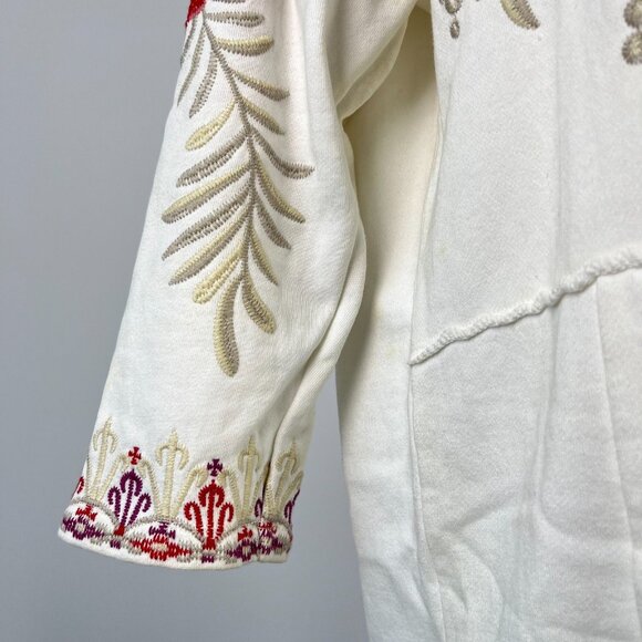 NWOT Johnny Was Sweater Dress Pullover Embroidered Floral High Neck Size S - Picture 5 of 13